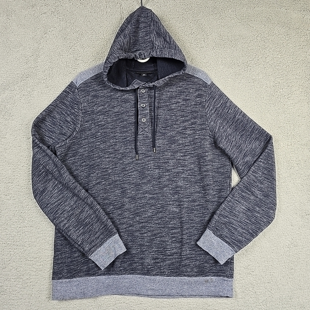Marc Anthony Hoodie Size XL Blue 3 button Sweatshirt